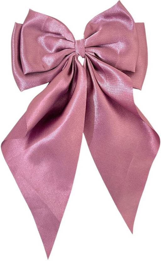 AccessHer Access her Soft Purple Bow Hair Clip | Silk Fabric Barrettes | 1 Pack for Girls Hair Pin