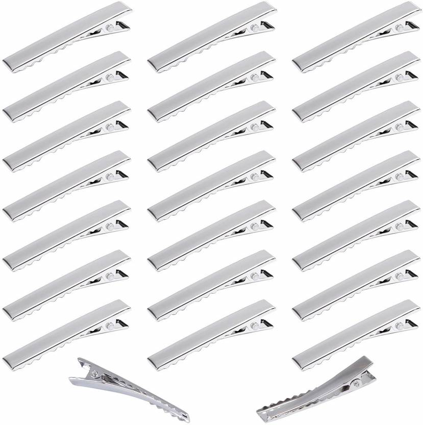 Girls Clubs 5.5 CM Plain Alligator Barrettes Metal Hair Pins Hair Clip