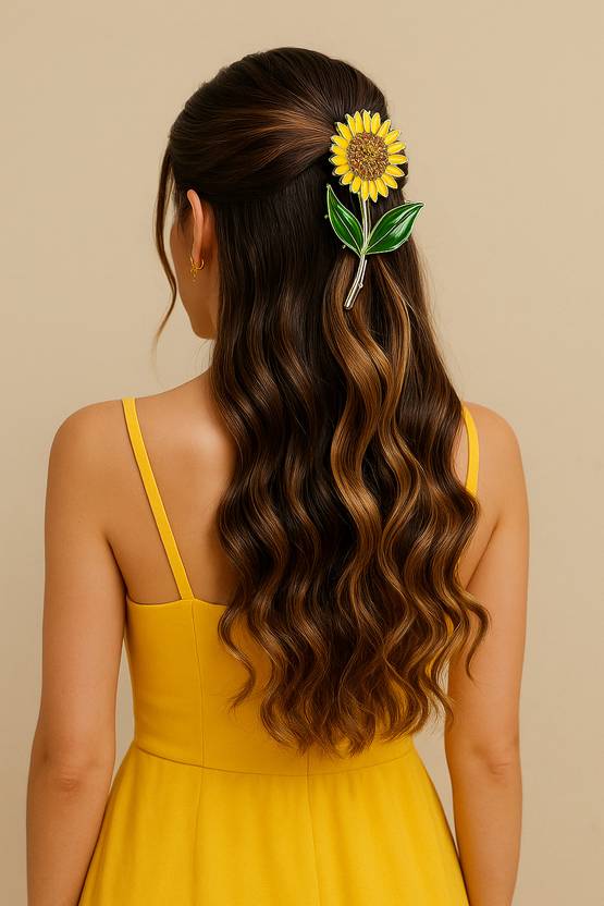 hautehandles Premium Sunflower Hair Claw for Women Hair Claw