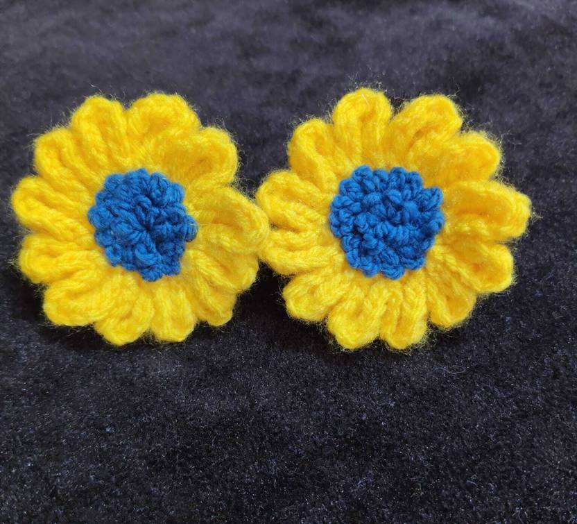 Babli Handknits Handmade Crochet Flower Rubber Band Rubber Band