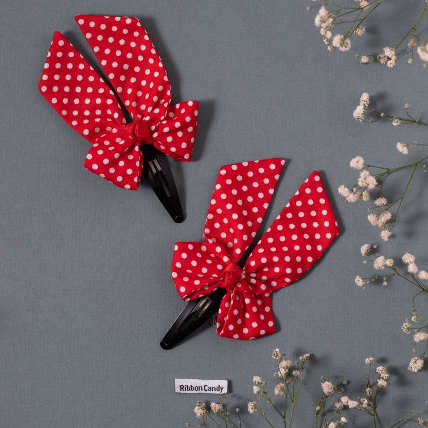 RibbonCandy Cute Polka Dot Bow On Tic Tac - Red Tic Tac Clip