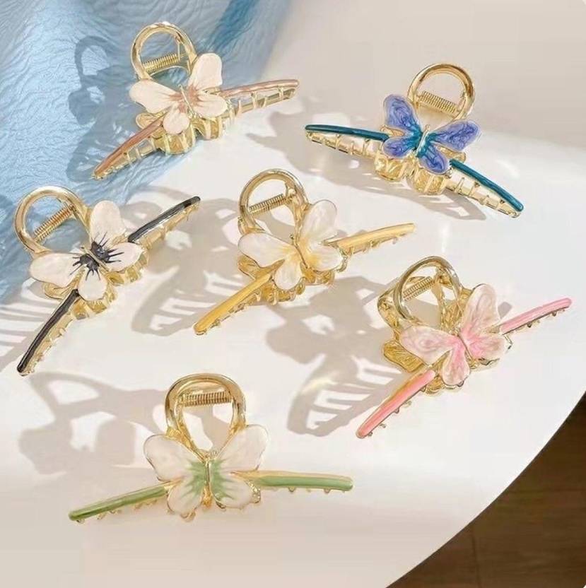 Adore Collections 1 Piece of Metal Claw | Hair Clutcher in Cute Pattern for Girls and Women Hair Claw