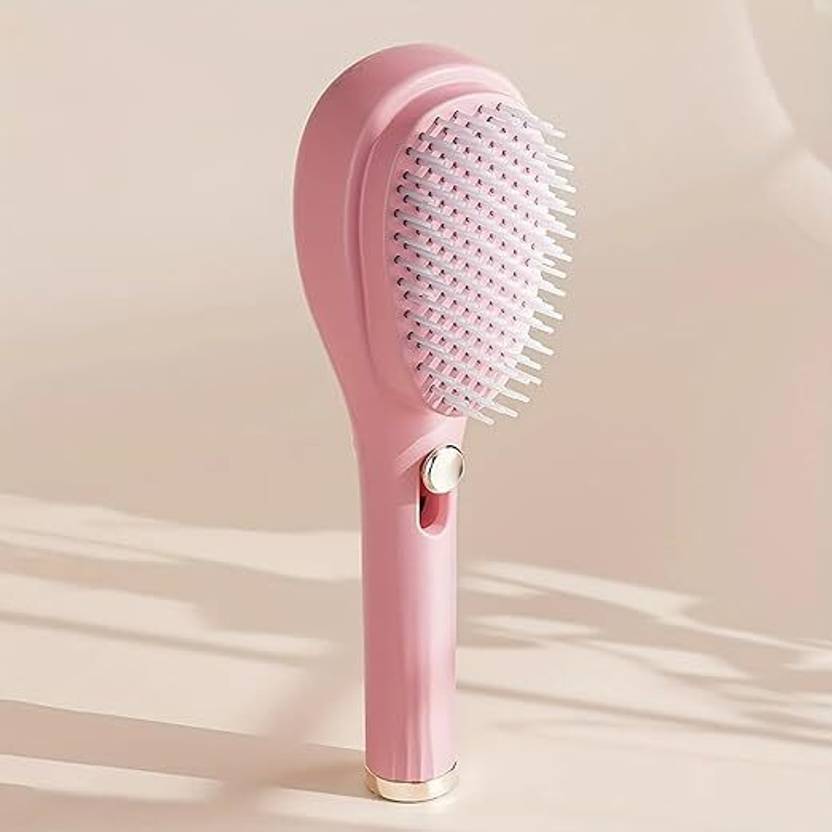 ALAKHEXPORT New Big Size Self Cleaning Hairbrush, Telescopic Self Cleaning&Hair Dressing