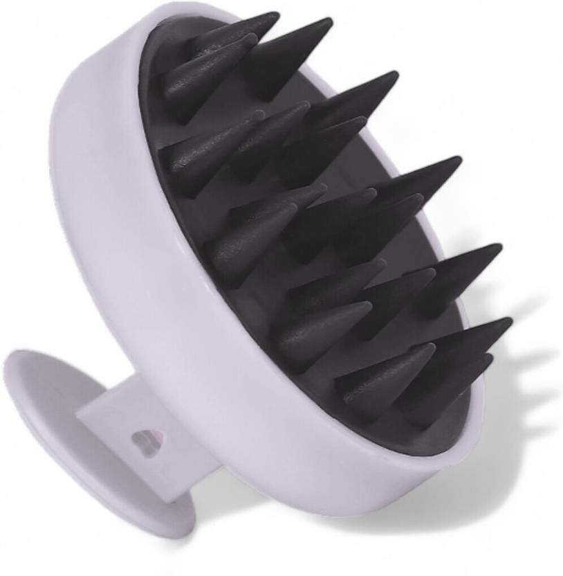 HUDA CRUSH BEAUTY Silicone Scalp Massager with Soft Silicone Bristles (Beige)