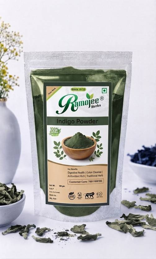Ramojee Herb's Ramojee Indigo Powder 100g , green