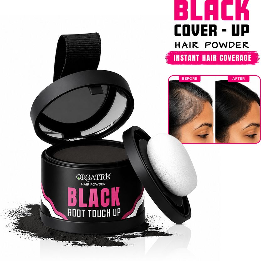 Orgatre Hair Root Cover Up Powder Black - Image 1