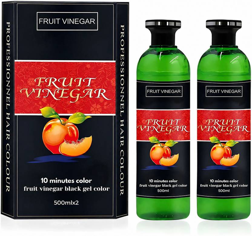 DOTFUSION Fruit Vinegar Black Gel Hair Color Pack of 1 , BLACK
