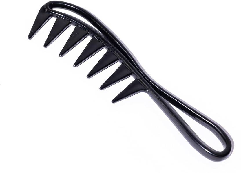 ANSHAURA Wide Tooth Hair Comb for Men & Women | Anti-Static Detangling Comb | Black