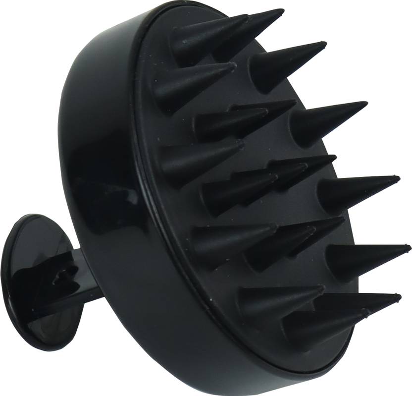 NFI essentials Hair Brush Head Scalp Massager Scrubber, Adults Thick/Thin Hair, Solid Silicone