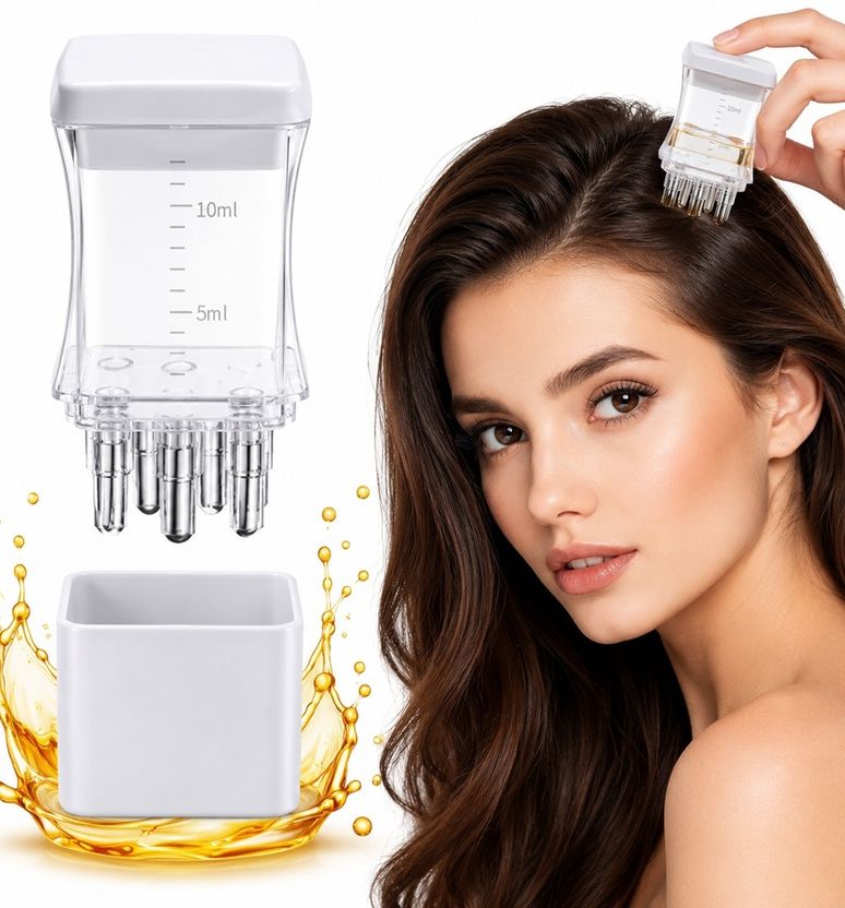 RUTPI Transparent Square Hair Oil Applicator - Image 1