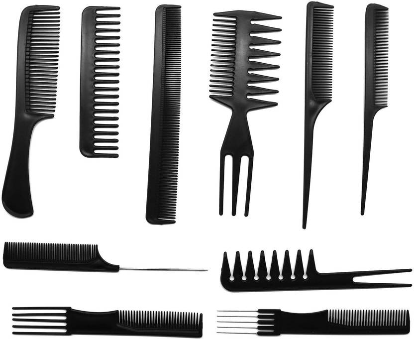 VIVIAN Styling Hair Comb Set Salon Barber Hairstylist Comb 10 Pack for Hairdressing