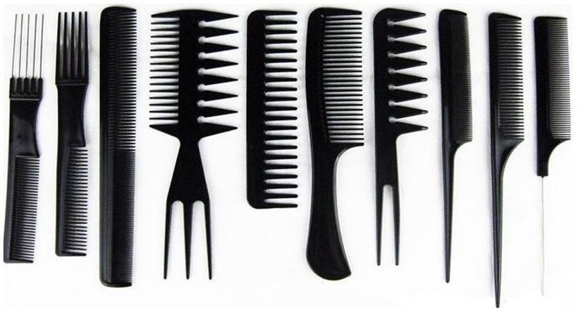Stylewell 10pcs Professional Different Hair Comb Set Good 4 Barber Salon Hair Styling Hairdressing