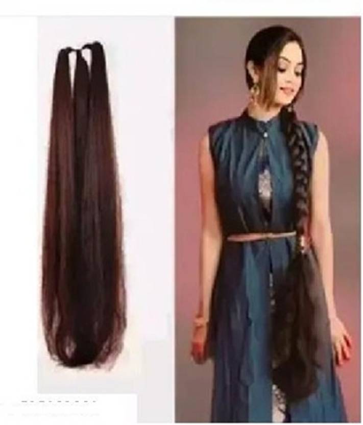 Blushia Nice Look Paranda Choti Brown Colour 26 inch Instant Ready  Extension Hair Extension