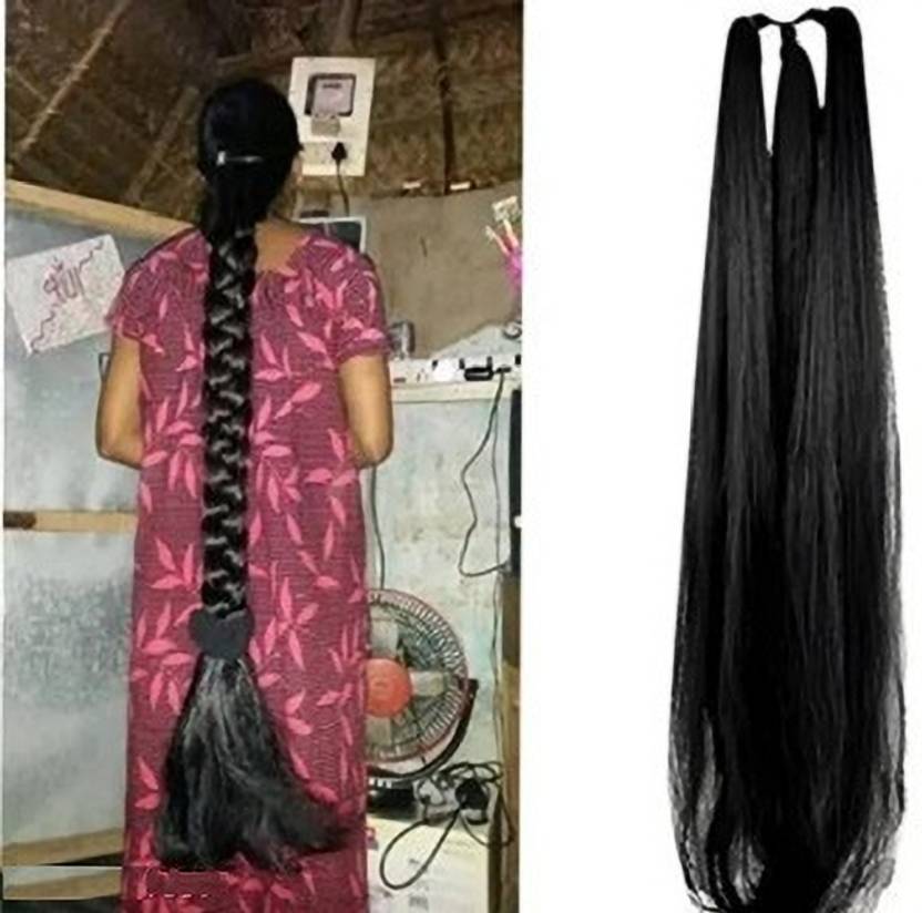 Blushia Nice Look Paranda Choti Colour 26 inch Instant Ready, (1 unit) Black Color Hair Extension