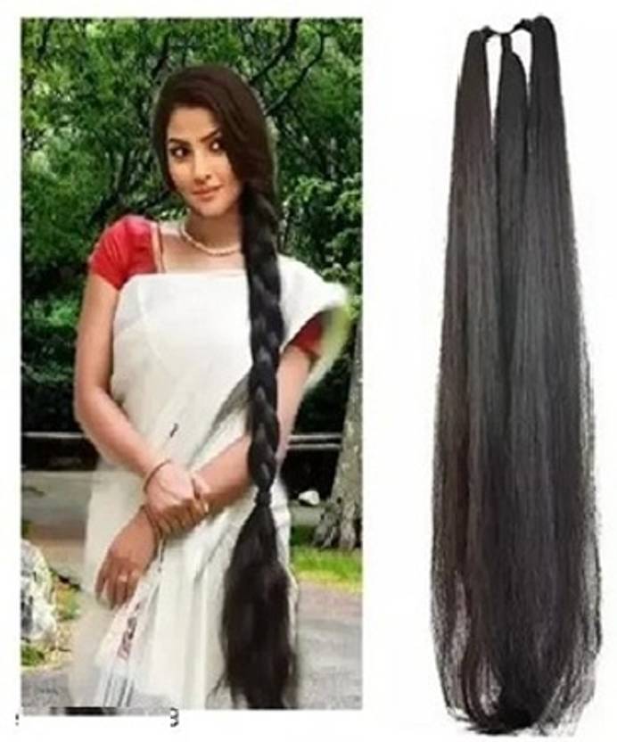 D-DIVINE Nice Look Paranda Choti Black Colour 26 inch Instant Ready (Pack of 1) Hair Extension