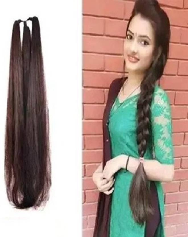Blushia Nice Look Paranda Choti Colour 26 inch Instant Ready, Brown Color Hair Extension