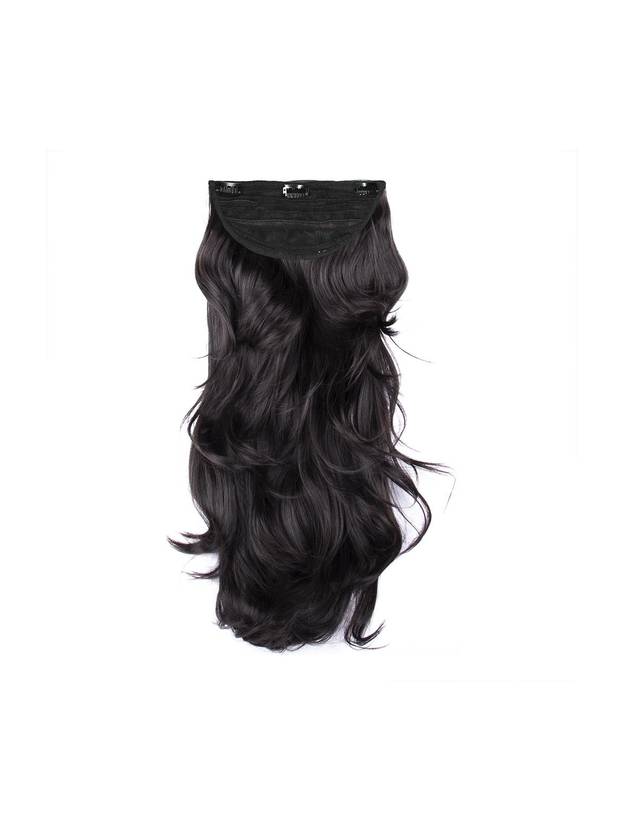 Milano Treasures Beach Waves Clip-in Extensions - Dark Brown 18 inches Hair Extension