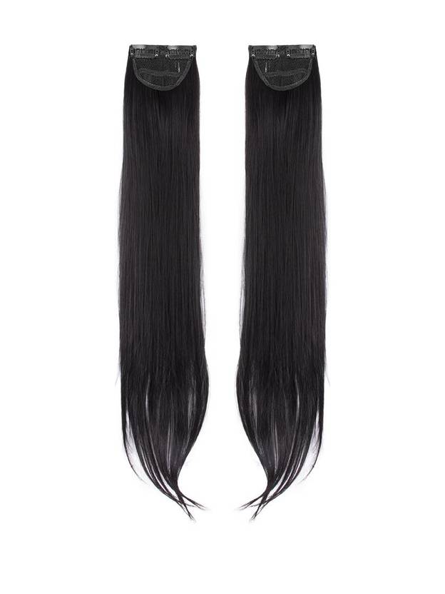 Milano Treasures Clip-in Side Patches (pack Of 2) - Natural Black 2 pcs Hair Extension