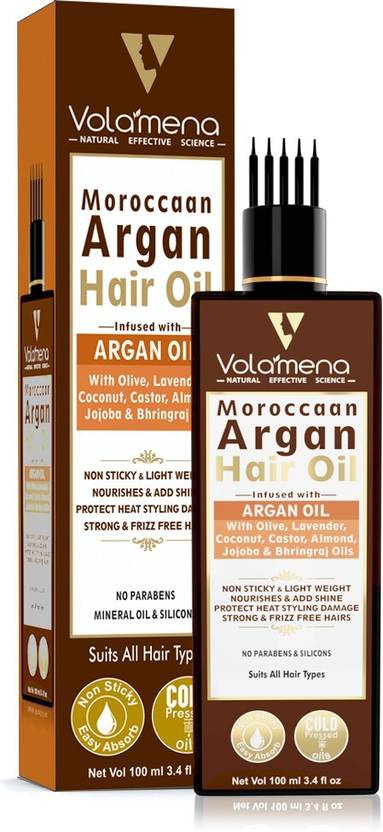 Volamena Argan Oil Hair oil blend of Morrocan Argan oil,Onion black seed oil,Almond oil,Olive oil & Castor oil Hair Oil