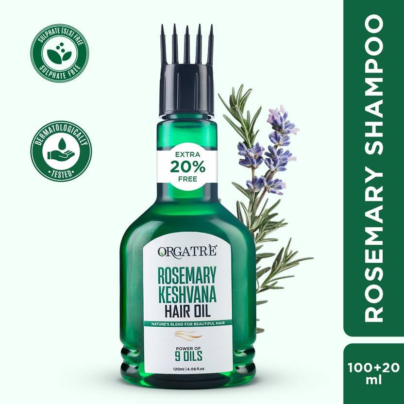 Orgatre Rosemary Keshvana Hair Oil for Hair Growth & Strength | Natural & Nourishing Hair Oil