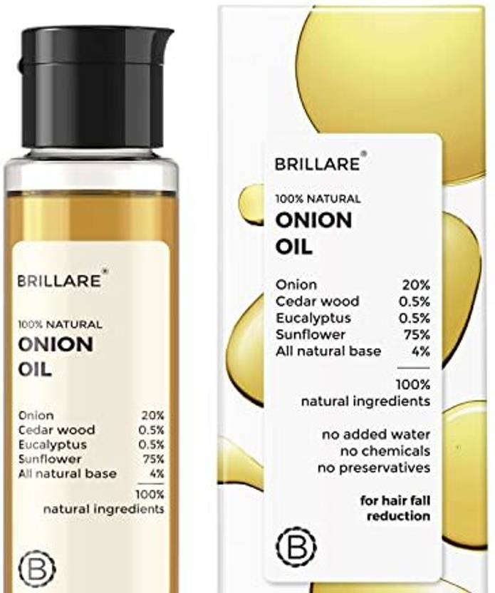 Brillare Onion Hair Oil, with Cedar Wood & Sunflower Oil, Hair Fall