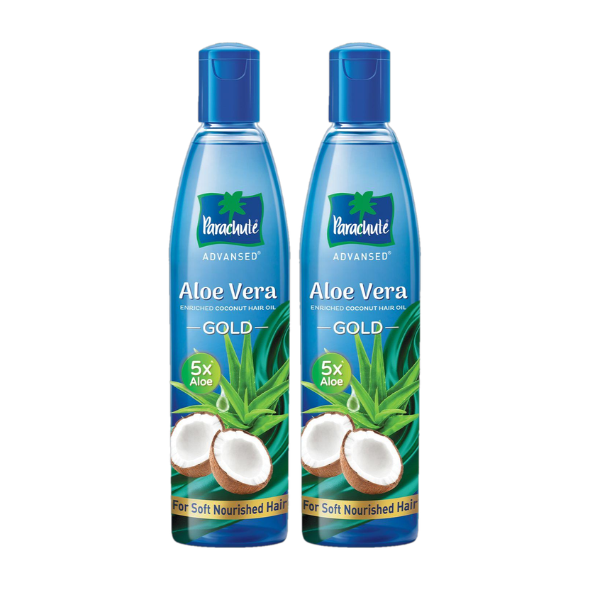 Parachute Advansed Aloe Vera Coconut Hair Oil GOLD, 5X Aloe