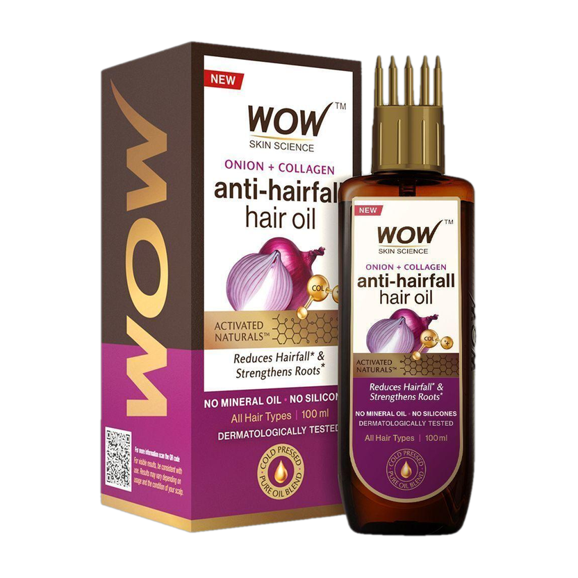 WOW SKIN SCIENCE Onion & Collagen Anti-Hairfall With Comb