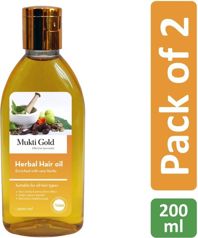 AXIOM Mukti Gold Herbal Hair Oil 200ml (Pack of 2) Hair Oil