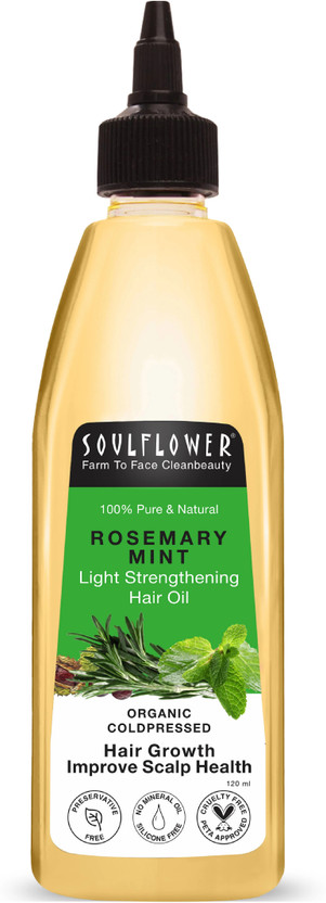 Soulflower Rosemary Mint Light Hair Strengthening Oil H...