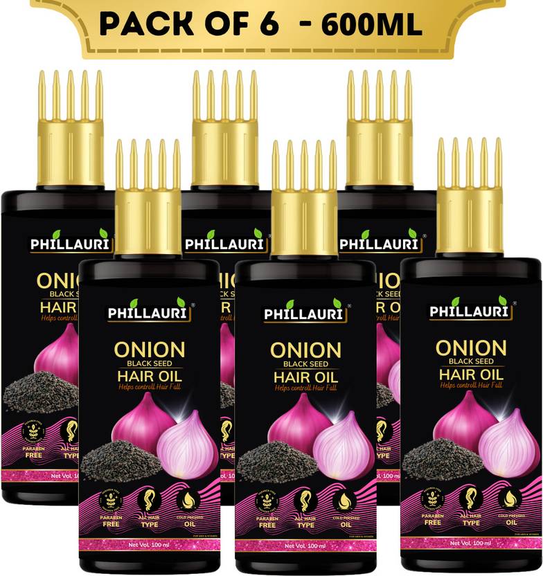 Phillauri Black Seed Onion Hair Oil WITH COMB APPLICATOR Regrowth