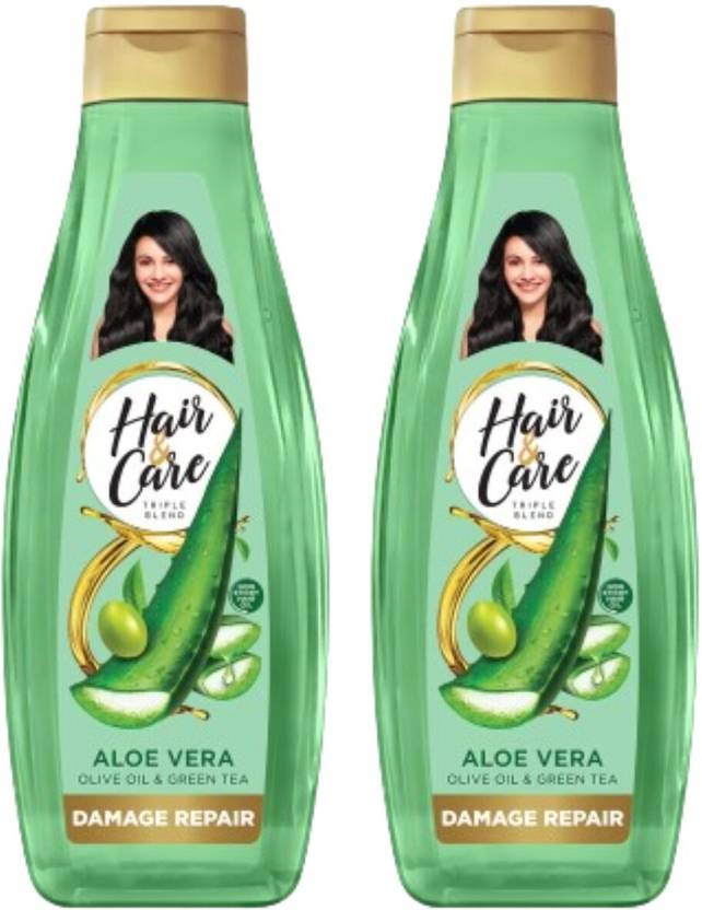 HAIR & CARE Damage Repair NonSticky Hair Oil with Aloe Vera, Olive Oil