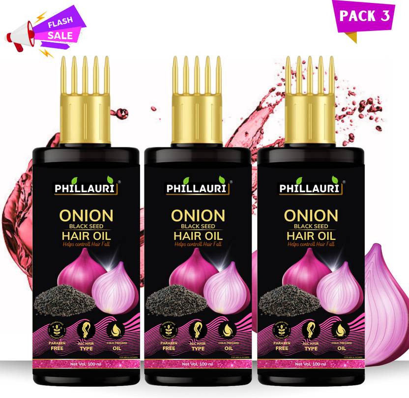 Phillauri Black seed Onion Oil for Hair Regrowth Hair Oil for Men and