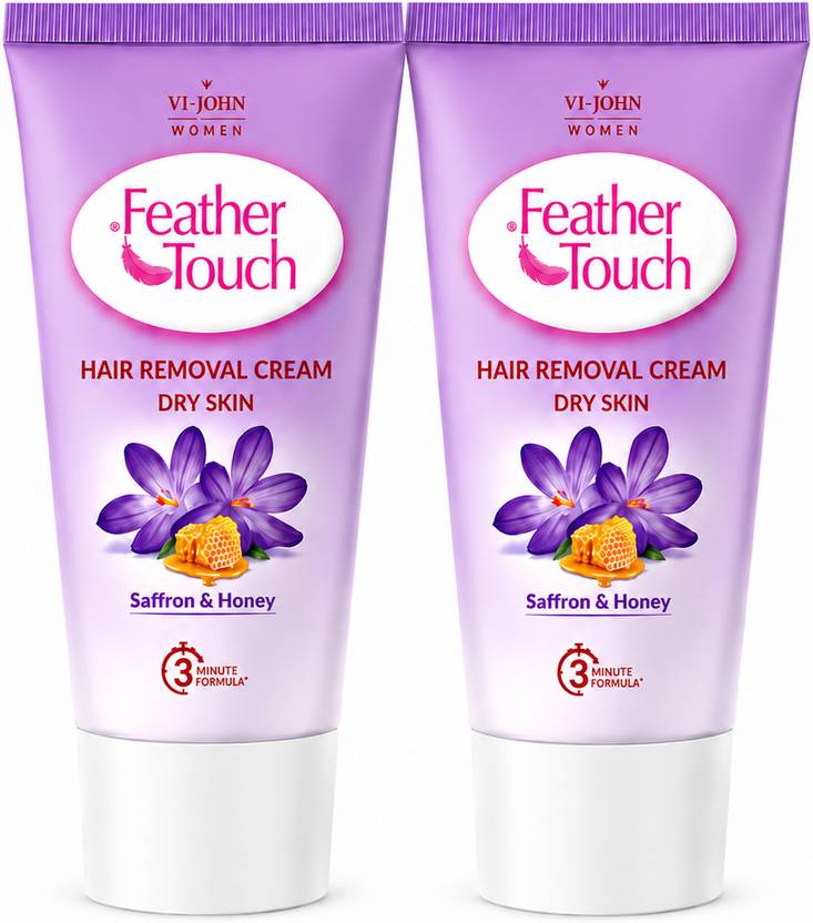 VI-JOHN FEATHER TOUCH Saffron Honey Hair Removal for Salon-like Finish No Ammonia Smell Cream