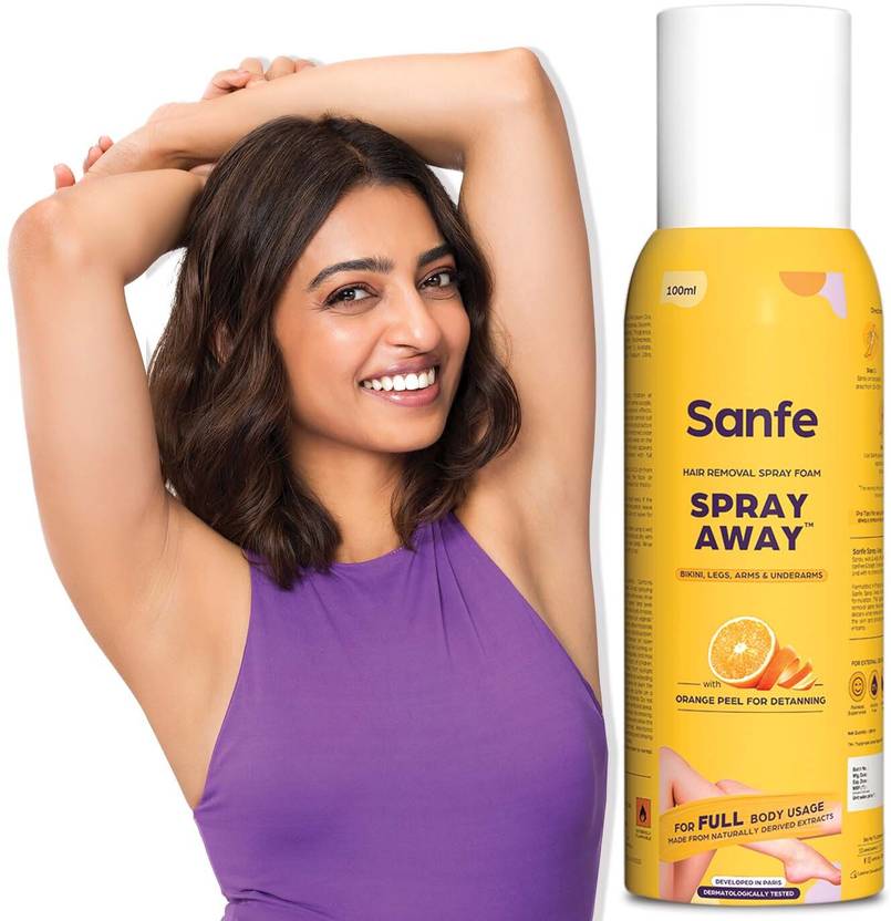 Sanfe Spray Away Hair Removal Spray For Bikini, Legs, Arms & UnderArm
