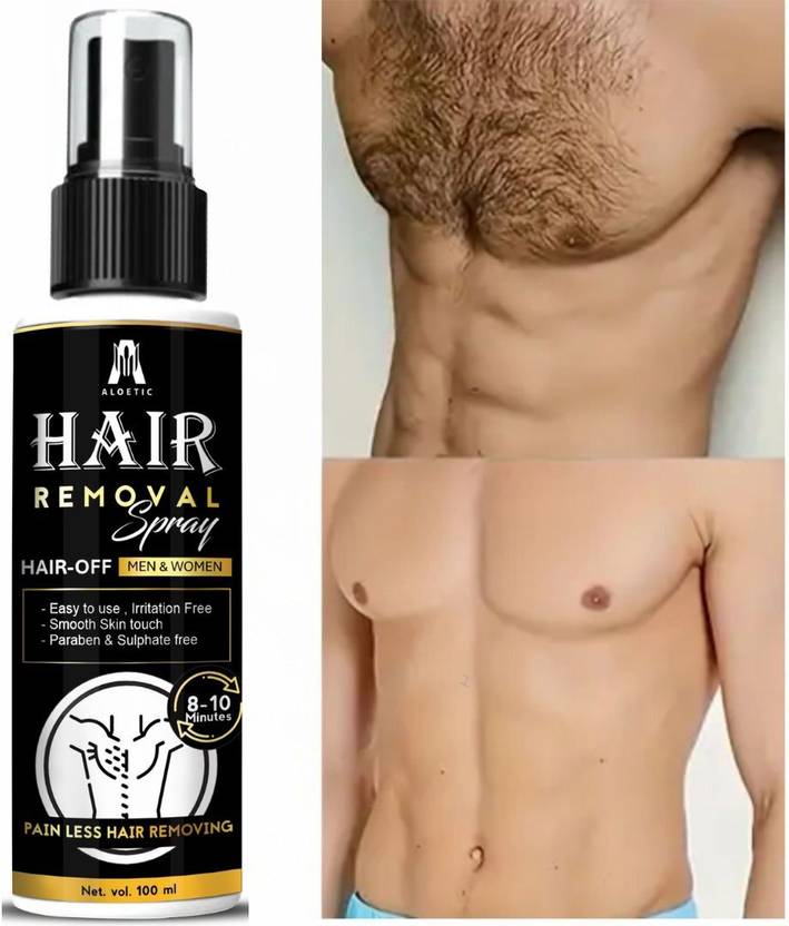 ALOETIC Hair Removal Spray Painless Hair Removal Spray For Arms, Chest, and Legs Spray Spray