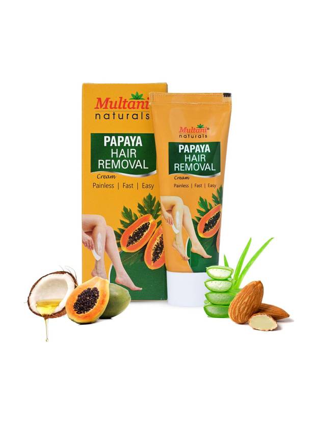 Multani Naturals Papaya Painless & Stripless & Easy Hair Removal - Cream