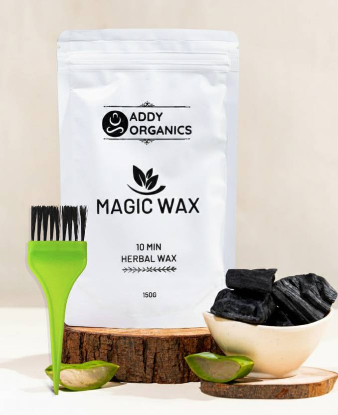 Addy Organics Magic Wax Painless herbal wax for Women & Men Body & Bikini (Charcoal) Powder