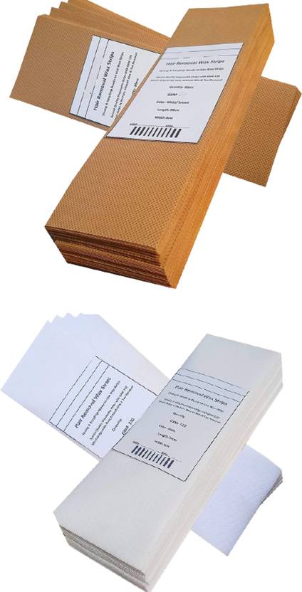 JACKENS Waxing Strips Plain Disposable White Color Wax Strips Easy & Safe Strips Strips