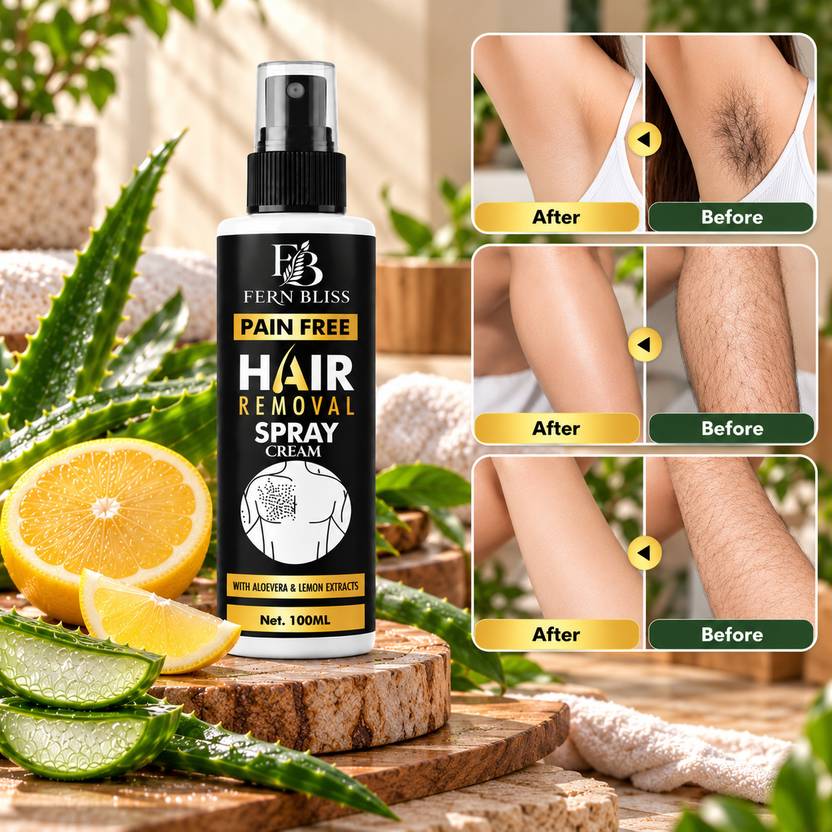 FERN BLISS Hair Removal Spray for Body | Quick Hair Removal | Suitable for unisex Spray 6 Spray