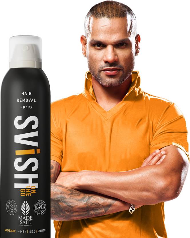Svish hair removal for men chest back leg underarms made safe spray