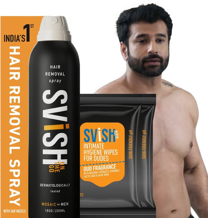 SVISH Hair Removal Spray for Men Chest, Back, Leg &Underarms Spray