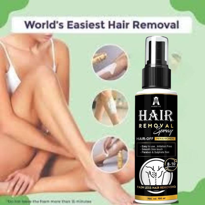 ALOETIC Hair Removal Spray for Men & Women | Painless Body Removal Spray Spray