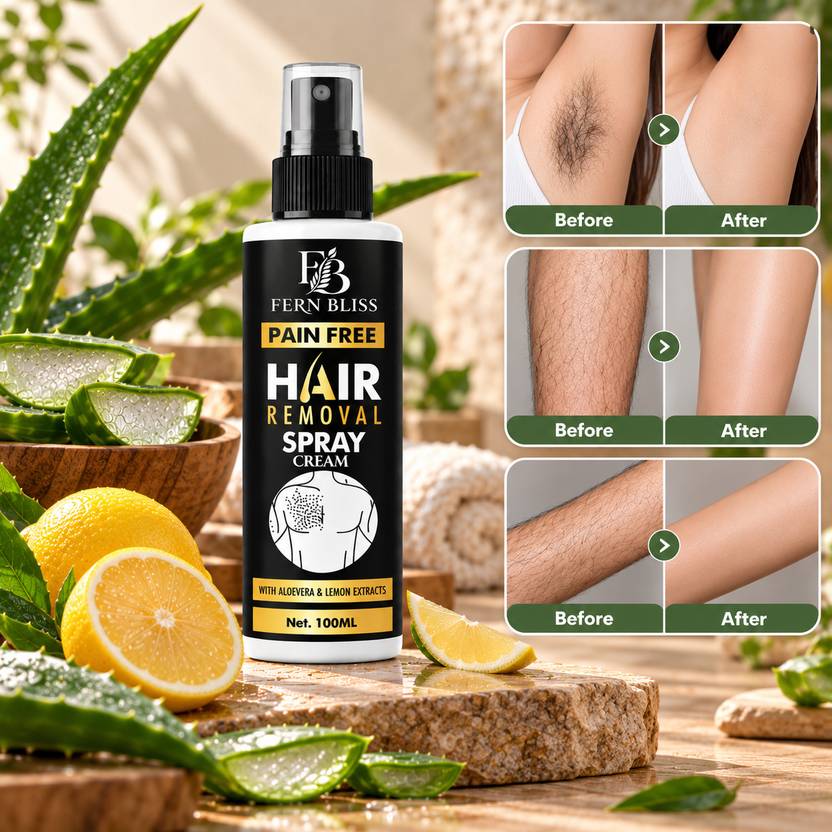 FERN BLISS Hair Removal Spray for Body | Quick Hair Removal | Suitable for unisex Spray 5 Spray