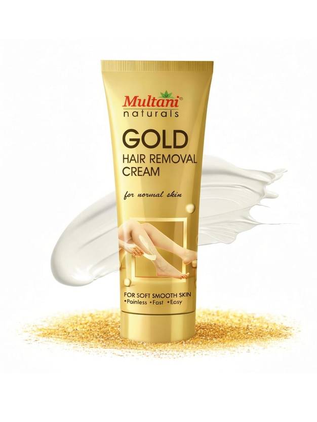 Multani Natural Gold Hair Removal Cream | Painless & Stripless - Cream