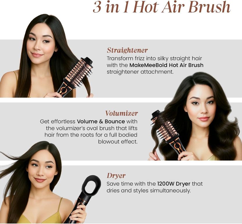 URBANYOG 3 in 1 Hot Air Brush Dryer, Volumizer - Image 4