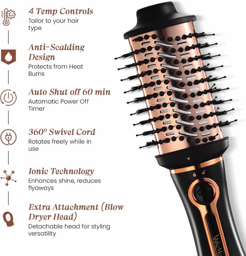 URBANYOG 3 in 1 Hot Air Brush Dryer, Volumizer - Image 3