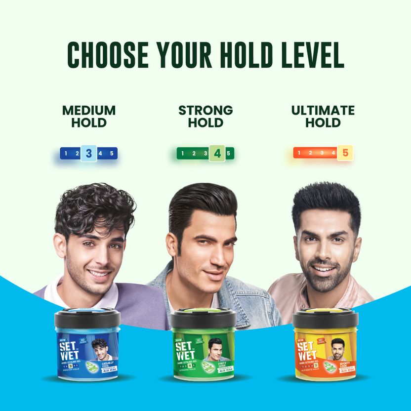SET WET Styling Hair Gel for Men - Medium Hold - Image 10