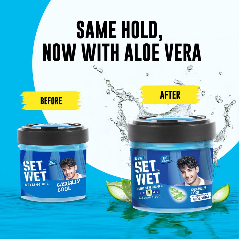 SET WET Styling Hair Gel for Men - Medium Hold - Image 9