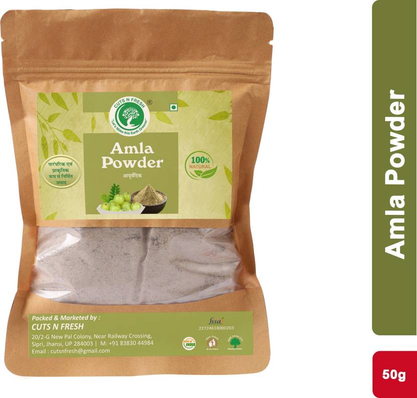 cuts n fresh 100%Pure&natural Amla Powder for Drink,Eating,Hair Growth &Hair Strong(100gm)