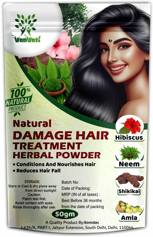 Vanvati Natural Damage Hair Treatment Herbal Powder For Nourishes Hair